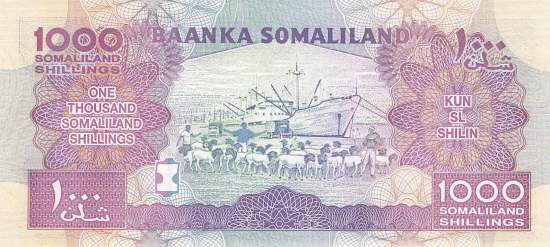 1000 Shillings Somaliland p20d 2015